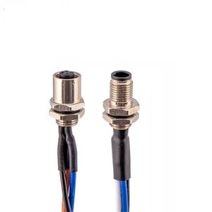 M5 кабельные разъемы Мужской Женский Водонепроницаемый M5 3 4 Pin переднее заднее крепление гнездо паяльного типа разъемы с жгутом проводов - Product Image 5