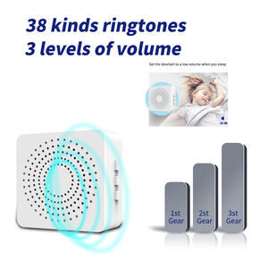 Timbre Inalámbrico Moderno <span class=keywords><strong>para</strong></span> Exteriores con 38 Tonos y Melodías, Alimentado por USB, Batería de 8 Años de Duración, Material ABS, Modelo My Melody <span class=keywords><strong>para</strong></span> Apartamentos - Product Image 3