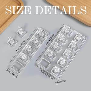 Soporte Profesional Cuadrado de Nuevo Diseño Transparente No Magnético para Puntas de Uñas, Bandeja Exhibidora, Herramienta de Práctica para Arte de Uñas - Product Image 3