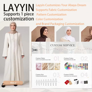 Vêtements Islamiques Hommes en Gros Thobe Saoudien Robe Musulmane Dubaï DAFFA ASEEL HARAMAIN Abaya <span class=keywords><strong>Boubou</strong></span> en Lin Polyester Coton - Product Image 6