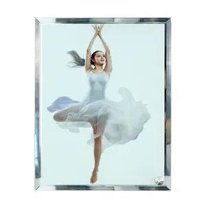 Customizable 8-inch Mirror Side Glass Photo Frame Square Metal Sublimation Print Decorative Use