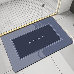 Alfombra de baño de tierra diatomeas, rectangular, gris, diseño minimalista, absorbente, de secado rápido, para baño - Product Image 3