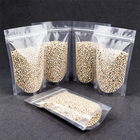 Sachet refermable personnalisé de qualité alimentaire pour snacks, noix, aliments pour animaux, fruits secs – Pochette transparente réutilisable en BOPP, résistante à l'humidité, à fond stable