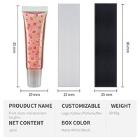 Op maat gemaakte logo kruiden-honing fruit lipgloss hydraterend veganistisch natuurlijk langdurig lichtmakend lijntjes verminderend groothandel privé 10ml
