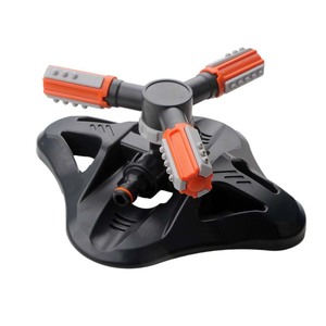 360 Gear Drive Irrigation System Diamond Shaped Orange Black Three Pronged Sprinkler For Garden Use - Product Image 2