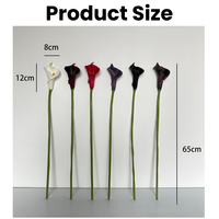 Fleurs artificielles de lys calla de haute qualité au toucher réel, fleurs artificielles en PU blanches pour la décoration de mariage, de maison et de fête
