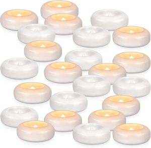 Bougies LED sans flamme, veilleuses romantiques flottantes pour piscine, décoration pour mariages et fêtes - Product Image 6
