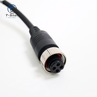 Connecteur M12 étanche à 4 broches, prise industrielle IP67, connecteur droit, fiche aviation