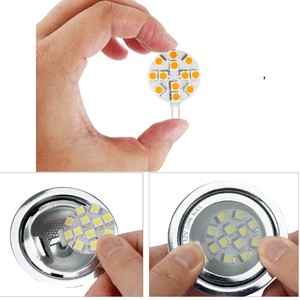 หลอดไฟ LED <span class=keywords><strong>LAPU</strong></span> 3000K แสงวอร์มไวท์ 6000K 1.5W DC/AC12V ขั้ว G4 แบบ JC Bi Pin SMD สำหรับโคมไฟเพดานบ้าน อายุการใช้งาน 20000 ชั่วโมง - Product Image 4