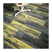 Dalles de moquette commerciales Haima 50cmx50cm, tapis écologiques pour salon, dalles de moquette en PP