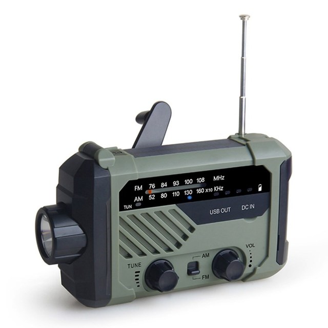 Emergency Digital AM/FM Weather Radio Solar Battery Operated Portable Flashlight Reading Lamp SOS Alarm for Home Outdoor