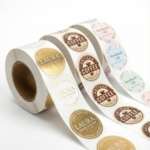 Etiqueta Adhesiva de Vinilo Impermeable Personalizada, Impresión en Dorado, para Envases de Café y Cosméticos - Product Image 4