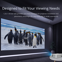 Proyector de Video Hotack L003AQ Full HD para Cine en Casa, Proyector Portátil LCD LED Inteligente con Android TV, Mini Proyector