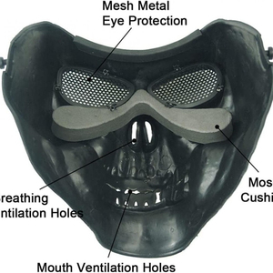 New Halloween Đảng nhăn nhó đầy đủ mặt bảo vệ bộ xương an toàn CS trò chơi trang phục ngoài trời trò chơi chiến thuật cosplay mặt nạ - Product Image 6