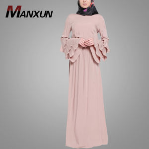 Vêtements islamiques modeste pour femmes, mode élégante, unie, manches spéciales, dubaï <span class=keywords><strong>Abaya</strong></span>, Sexy, filles musulmanes, <span class=keywords><strong>Photos</strong></span> - Product Image 1