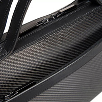 Serviette en cuir Fiber de carbone pour hommes, sac de voyage léger personnalisé de haute qualité