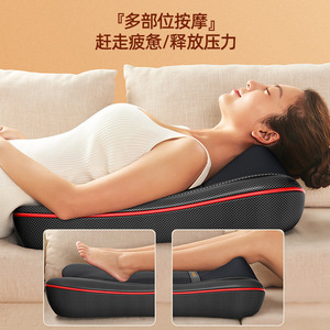 Massage Cushion Neck Shoulder Back Waist Kneading <b>Heating</b> <b>USB</b> Rechargeable PU Leather Rectangular Trapezoid Mechanical Massage - Product Image 3
