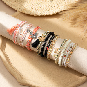 Wholesale Crystal Multi Layers Jewelry Colors <b>Beads</b> <b>Bracelet</b> Women Elastic Rope Handmade Glass <b>Beads</b> <b>Bracelet</b> - Product Image 4