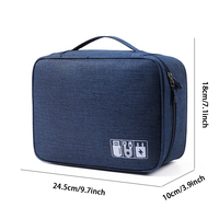 Organisateur de câbles en cuir, pochette de chargeur, étui pour écouteurs, sac de rangement portable, étanche et respirant pour téléphone et équipement numérique, directement de l'usine