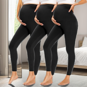 Pantalon Legging Taille Haute Respirant en Velours Fin Style Vintage Uni Longueur Cheville avec Poches pour l'Été - Product Image 2