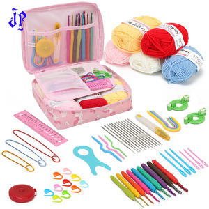 JP Cute <span class=keywords><strong>Rainbow</strong></span> Horse Knitting Set fai da te Crochet Starter <span class=keywords><strong>Kit</strong></span> accessori e Yarm di lana con borsa per principianti - Product Image 1