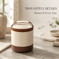 Conteneur alimentaire en titane, forme cylindrique moderne et minimaliste, capacité 800 ml/1400 ml, écologique, préparation de repas, déjeuner, stockage extérieur