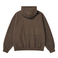 Sweat-shirt à capuche personnalisé imprimé uni avec fermeture éclair, sweat-shirt décontracté en coton pour homme.