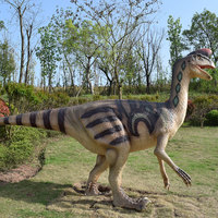 Modèle de dinosaure animatronique réaliste grandeur nature pour parc d'attractions Dino World