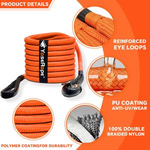Corda di Recupero Cinetica OEM in Nylon 66, 19mmX6m (3/4" X 20ft), 8.3T, Cinghia di Recupero Resistente per UTV ATV Fuoristrada - Product Image 2