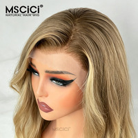Perruque Lace Front en Cheveux Vierges Brésiliens Premium avec Dentelle HD Transparente, Blond Platine, Longue, Prête à Porter