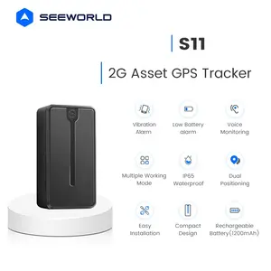 Gps Gps Tracker SEEWORLD IP65 Waterproof Micro Asset Cargo Gps Tracker With Sms Command Engine Shut Off