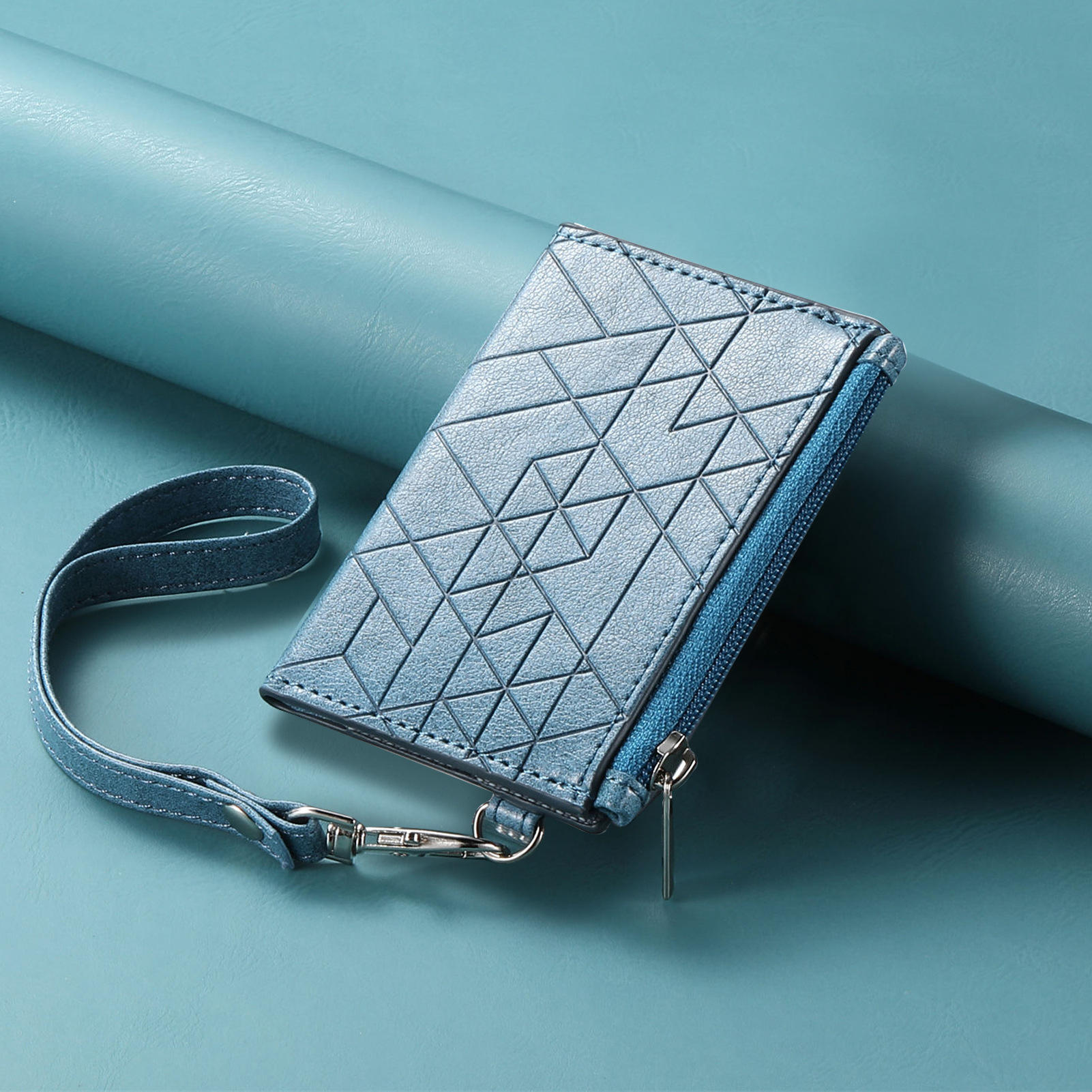 Azul [bolsa de tarjeta con cordón]