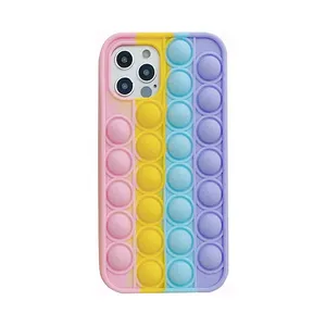 cell cover fidget toysc phone case with bubble sensory toy