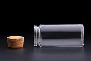 Bán buôn 20ml 30ml 50ml 65ml 90ml rõ ràng tin nhắn thủy tinh có nhu cầu chai với nút chai màn hình hàng đầu in - Product Image 6