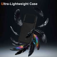 Soonleader-Coque de téléphone en TPU en fibre de carbone pour iPhone 17 Pro Max Plus 16 15, coque antichoc anti-chute
