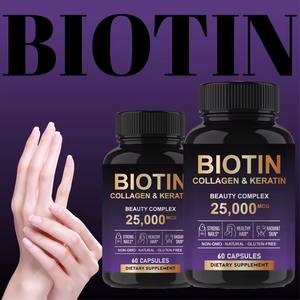 Cápsulas de Biotina de Marca Privada OEM, Suplemento de Biotina para la Salud del Cabello, Uñas y Piel - Product Image 5