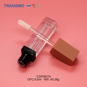 Conteneur de baume à lèvres carré en PETG de luxe personnalisé avec bouchon à vis, conteneur cosmétique en plastique pour gloss à lèvres 7 ml avec étiquettes, tubes pour gloss à lèvres - Product Image 1