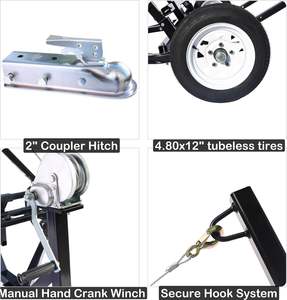 Remolque para Pacas Redondas Ajustable de 1500 LBS, Transportador de Pacas de Heno, Acero Resistente, Remolcable para ATV, UTV y Camiones, Herramienta de Transporte de Pacas - Product Image 5