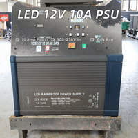 Alimentation à découpage LED 10A, sortie unique 12V 50/60Hz, entrée 100-250VAC, alimentation CC à montage sur rail DIN, 401-500W, efficacité 87%