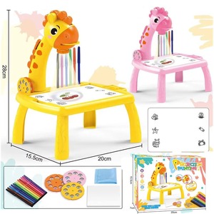 Vente chaude Éducatif Peinture Chevalet Jouet Apprentissage Girafe dinosaure Table D'écriture Projection Planche <span class=keywords><strong>À</strong></span> Dessin jouets pour Enfants - Product Image 5