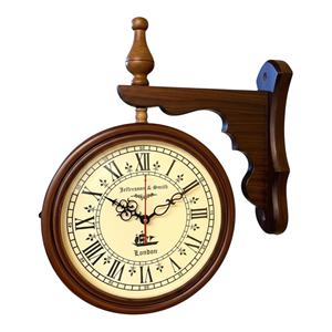 Horloge de bureau en bois professionnelle, design artistique décoratif, polyvalente pour les zones de réception, accessoires de décoration de bureau - Product Image 3