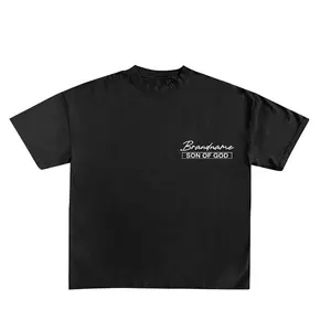 Silkscreen Printing Oversize Cotton Fabric T-shirts Custom Logo Men's Tshirts
