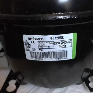 คอมเพรสเซอร์ Embraco FFI 12HBK 220-240VAC 50Hz ใช้สารทำความเย็น R134a สำหรับระบบทำความเย็น - Product Image 2