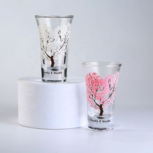 Vaso de chupito de cristal que cambia de color con el frío, diseño personalizado OEM, impresión de logotipo, vaso pequeño para sake - Product Image 1