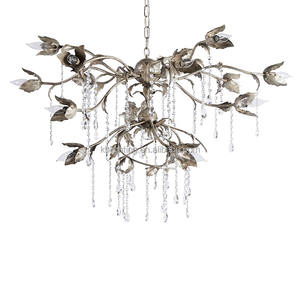 Lampu gantung kristal gaya Amerika pohon Retro Cabang Daun lampu gantung untuk dapur Pulau restoran loteng - Product Image 6