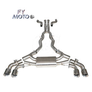 Per <span class=keywords><strong>BMW</strong></span> M8 <span class=keywords><strong>Gran</strong></span> Coupé <span class=keywords><strong>4</strong></span> porte F93 S63 <span class=keywords><strong>4</strong></span>.4TT - Scarico in acciaio inossidabile con valvola, silenziatore e terminali (Cat-back) - Product Image 1