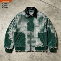 Veste zippée personnalisée de haute qualité avec design original et effet vieilli pour hommes