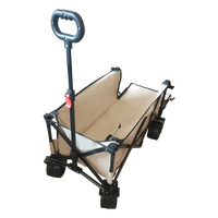 Uni-Silent 75kgs 165lbs Plage Chariot Utilitaire Camping Métal Jardin Chariot Portable Pliant Extérieur Wagon Chariot En Acier Modèle