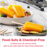 Bâtonnets de crème glacée en bois de couleur primaire jetables, directement de l'usine - écologiques, biodégradables, sans danger pour les aliments et bon marché