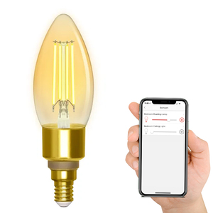 Ampoule wifi intelligente à filament E14 mbar, consommation énergétique efficace, télécommande, idéale pour créer une ambiance dans les espaces et créer - Product Image 1